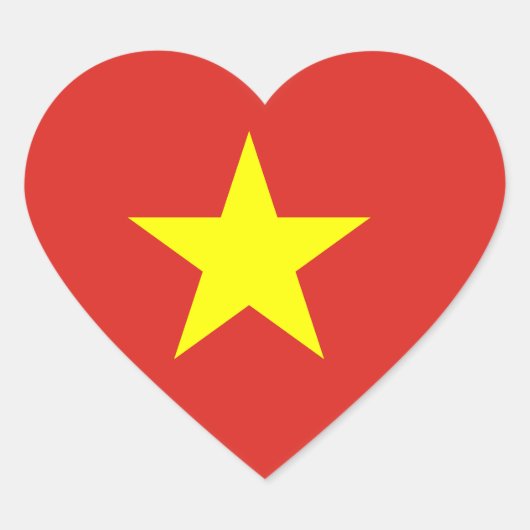Sticker Cœur Drapeau vietnamien (Devant)