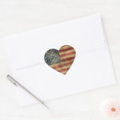 Sticker Cœur Drapeau vintage (Enveloppe)