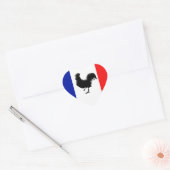 Sticker Cœur Drapeaux France love coq (Enveloppe)