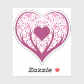 Sticker Coeur drôle (Feuille)