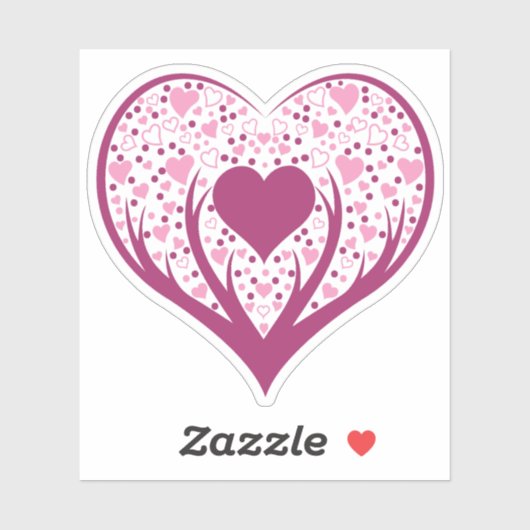 Sticker Coeur drôle (Feuille)