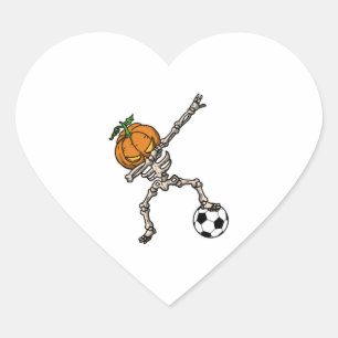 Sticker Cœur Drôle Dabbing Citrouille Head Soccer Idée cadeau