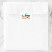 Sticker Cœur Drôle de pêche de dire (Sac)