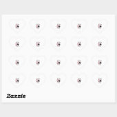 Sticker Cœur Drôle Halloween rose Fantôme Spooktacular Chat Fab (Feuille)