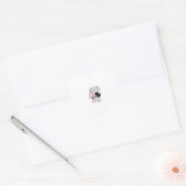 Sticker Cœur Drôle Halloween rose Fantôme Spooktacular Chat Fab (Enveloppe)