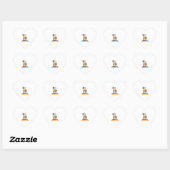 Sticker Cœur Drôle Jam de la Giraffe de Pun (Feuille)