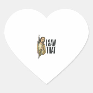 Sticker Cœur Drôle Religieux J'ai Vu Ça Vintage