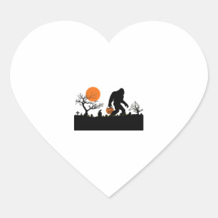 Sticker Cœur Drôle Sasquatch Bigfoot Halloween T-shirt costume