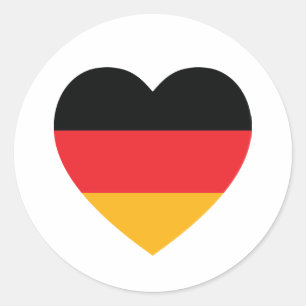 Sticker Coeur du drapeau allemand