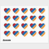 Sticker Coeur du drapeau arménien (Feuille)