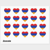 Sticker Coeur du drapeau arménien (Feuille)
