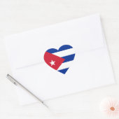 Sticker Coeur du drapeau cubain (Enveloppe)