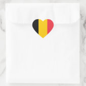Sticker Coeur du drapeau de Belgique (Sac)