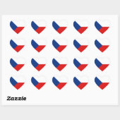 Sticker Coeur du drapeau de la Tchéquie (Feuille)