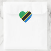 Sticker Coeur du drapeau de Tanzanie (Sac)