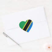 Sticker Coeur du drapeau de Tanzanie (Enveloppe)