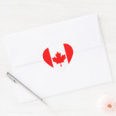 Sticker Coeur du drapeau du Canada (Enveloppe)