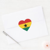 Sticker Coeur du drapeau du Ghana (Enveloppe)