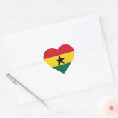 Sticker Coeur du drapeau du Ghana (Enveloppe)