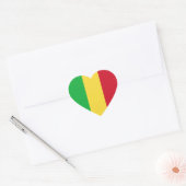 Sticker Coeur du drapeau du Mali (Enveloppe)