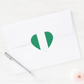 Sticker Coeur du drapeau du Nigeria (Enveloppe)