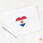 Sticker Coeur du drapeau du Paraguay (Enveloppe)