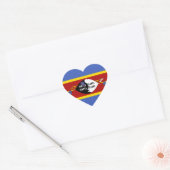 Sticker coeur du drapeau du Swaziland (Enveloppe)