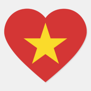 Sticker Coeur du drapeau du Vietnam