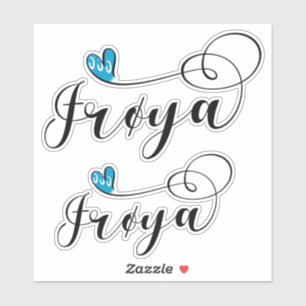 Sticker Coeur du drapeau Frøya, Trøndelag