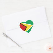 Sticker Coeur du drapeau guyanais (Enveloppe)