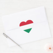 Sticker Coeur du drapeau hongrois (Enveloppe)