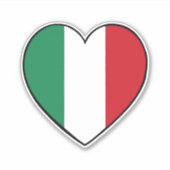 Sticker Coeur du drapeau italien (Devant)