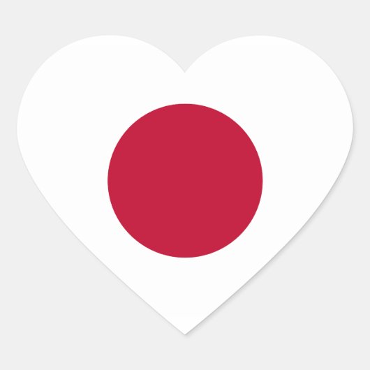 Sticker Coeur du drapeau japonais (Devant)