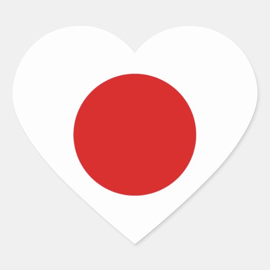 Sticker Coeur du drapeau japonais (Devant)