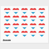 Sticker Coeur du drapeau luxembourgeois (Feuille)
