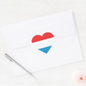 Sticker Coeur du drapeau luxembourgeois (Enveloppe)