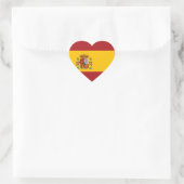 Sticker Coeur du drapeau national d'Espagne (Sac)