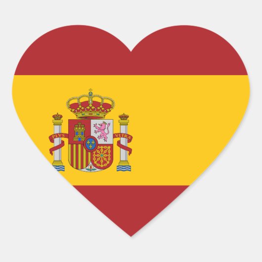Sticker Coeur du drapeau national d'Espagne (Devant)