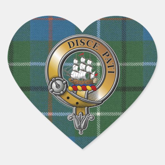 Sticker Cœur Duncan Tartan & Badge (Devant)
