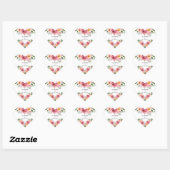 Sticker Cœur Dusty Rose | Mariage floral rose pâle (Feuille)