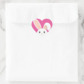 Sticker Cœur Easter Bunny peeping (Sac)
