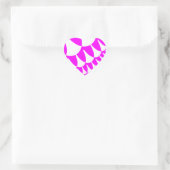 Sticker Cœur Echelles roses et blanches (Sac)