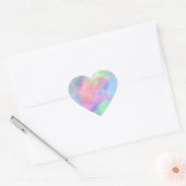 Sticker Cœur éclaboussure d'aquarelle opale : (Enveloppe)