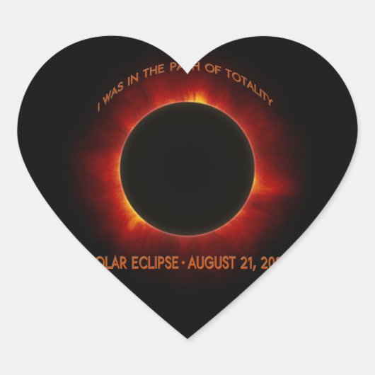 Sticker Cœur Éclipse solaire (Devant)