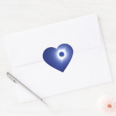 Sticker Cœur Éclipse solaire 2017 Totalité (Enveloppe)