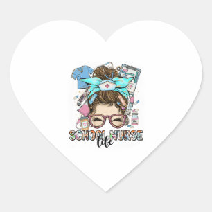 Sticker Cœur École Nurse Life Messy Bun