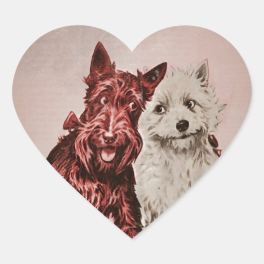 Sticker Cœur Ecosse en amour (Devant)