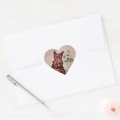 Sticker Cœur Ecosse en amour (Enveloppe)