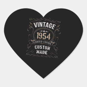 Sticker Cœur Édition limitée vintage 1954 sur mesure