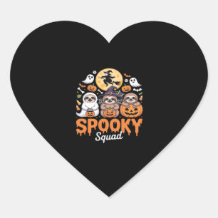Sticker Cœur Éffrayant Halloween sorcière drôle Horreur Sloths